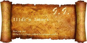 Illés Imbert névjegykártya
